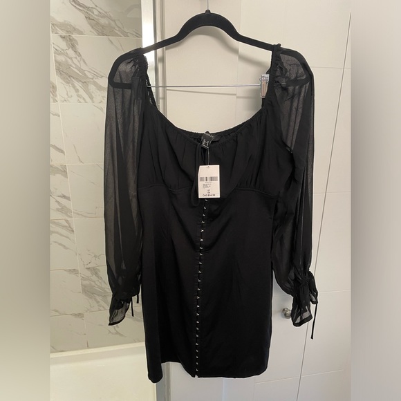 Forever 21 Black Corset Dress 0X NWT - Picture 1 of 3